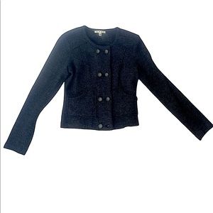 Cabi XS Botton Down Wool Gray Blazer